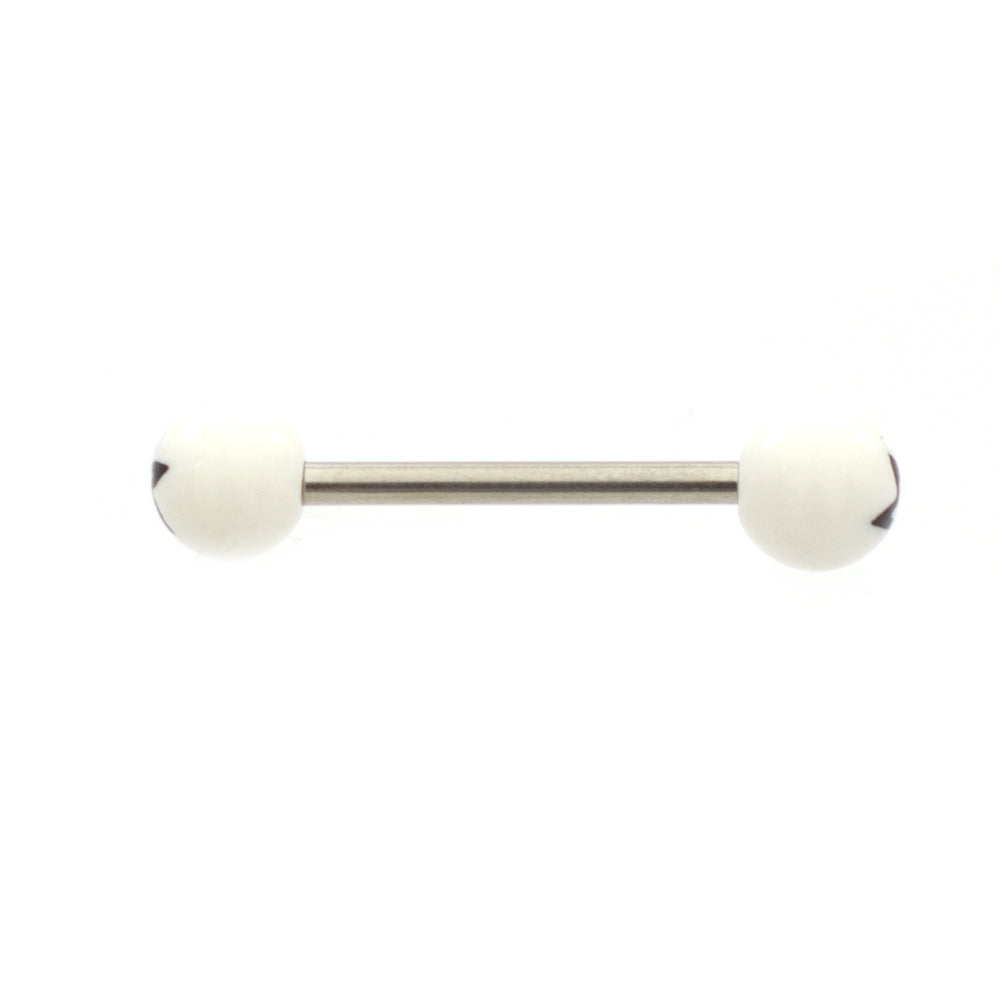 Surgical Steel Tongue Barbells 14G 15mm with Star Balls - 4 Pack - photo 6