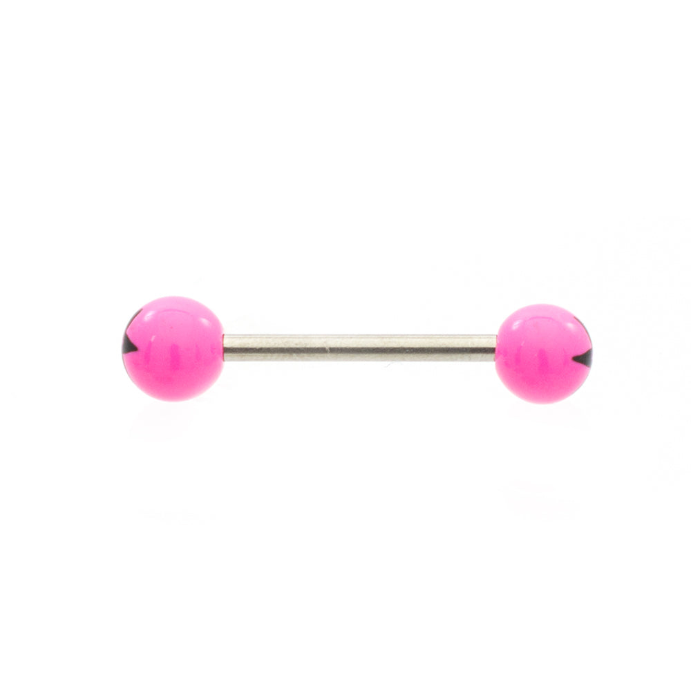 Surgical Steel Tongue Barbells 14G 15mm with Star Balls - 4 Pack - photo 8