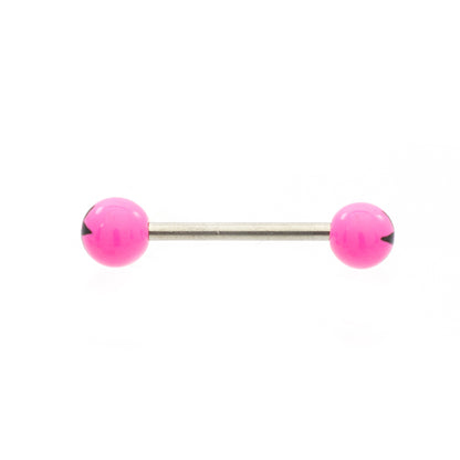 Surgical Steel Tongue Barbells 14G 15mm with Star Balls - 4 Pack - photo 8
