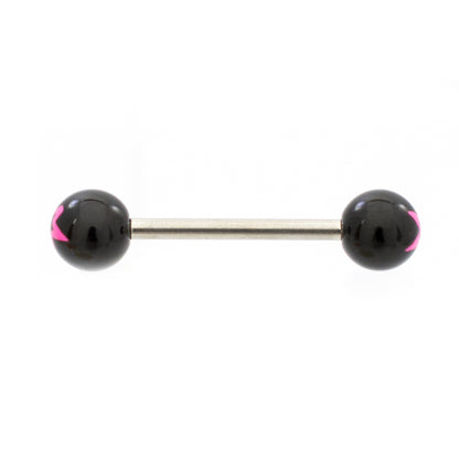 Surgical Steel Tongue Barbells 14G 15mm with Star Balls - 4 Pack - photo 9