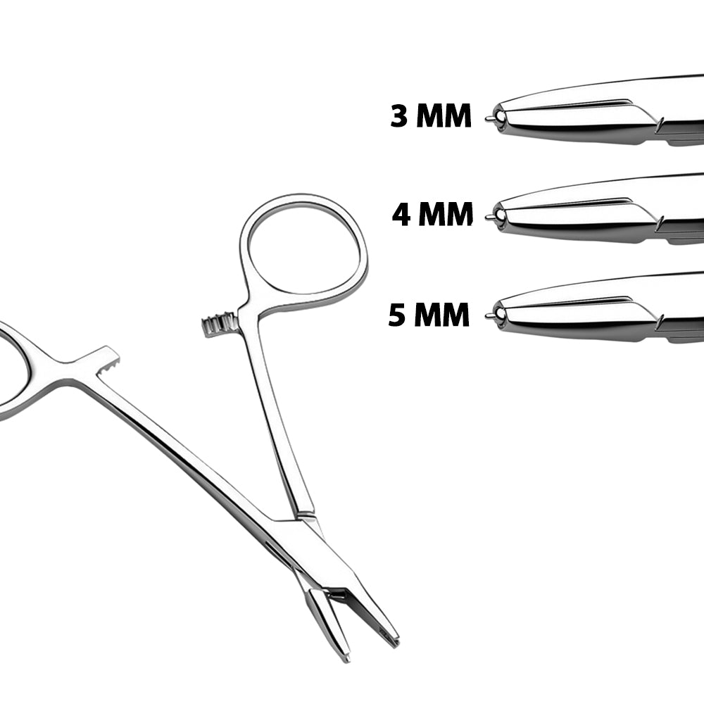 Surgical Steel Dermal Anchor Holder Tube Hemostat Forceps with Tops - photo 2