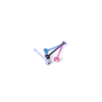 Acrylic Flexi Nose Bones with Clear Gem - 4 Pack