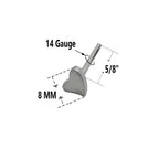 Surgical Steel 14 Gauge Tongue Barbell with Flat Heart - photo 3