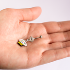 Surgical Steel Cute Cupcake Dangle Belly Button Ring