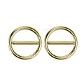 Surgical Steel Nipple Ring Hoop 14 Gauge with Dual Hinge - Pair - Kruelty - Photo 3