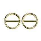 Surgical Steel Nipple Ring Hoop 14 Gauge with Dual Hinge - Pair - Kruelty - Photo 3