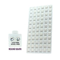 Surgical Steel Clear Round CZ Stud Earrings 3mm to 8mm - 72 Pairs