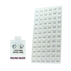 Surgical Steel Clear Round CZ Stud Earrings 3mm to 8mm - 72 Pairs
