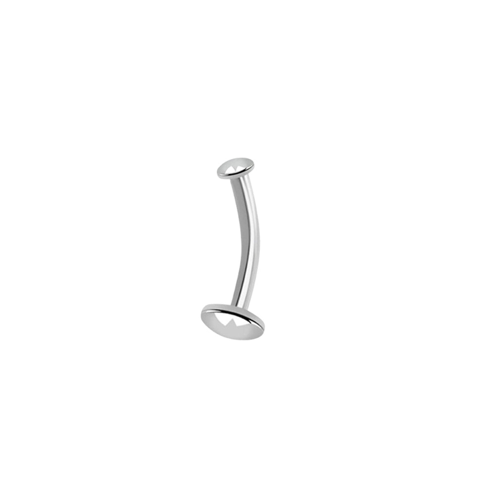 Titanium floating belly ring with flat dome top