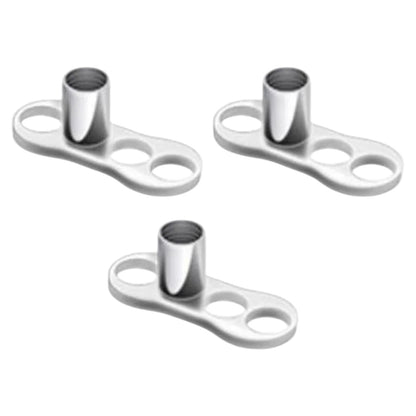 Surgical Steel 14 Gauge 2mm Rise Dermal Anchor Base with 3 Holes - photo 10