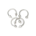 Surgical Steel 16 Gauge Horseshoe Circular Barbell Kit 8mm - 4 Pack
