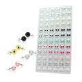 Surgical Steel Assorted Ball Stud Earrings Tray Set - 72 Pairs