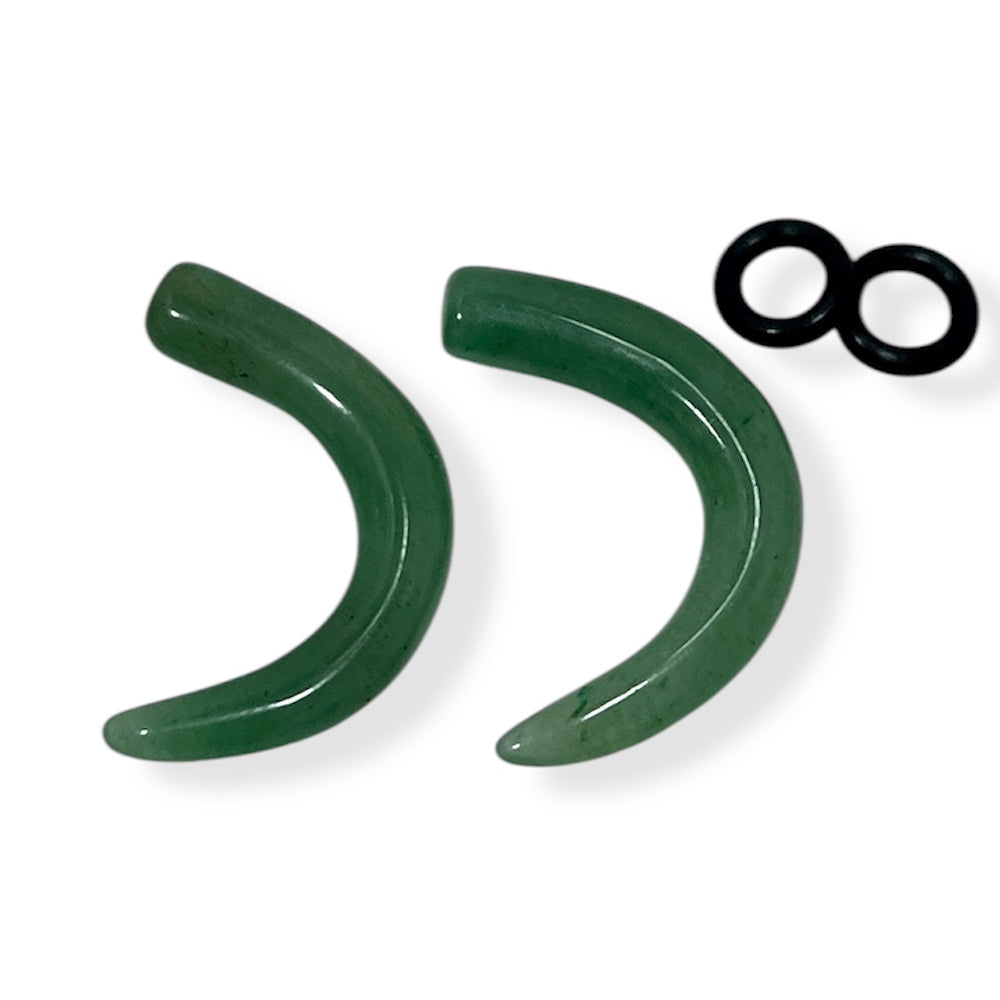 Jade Stone 0 to 4 Gauge Hook Ear Tapers - Pair - photo 6