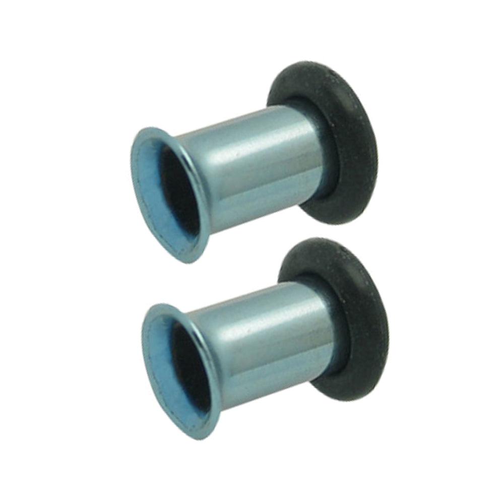 Titanium 4 Gauge Single Flare Ear Tunnels in Light Blue - Pair
