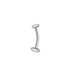 Titanium floating belly ring with flat dome top