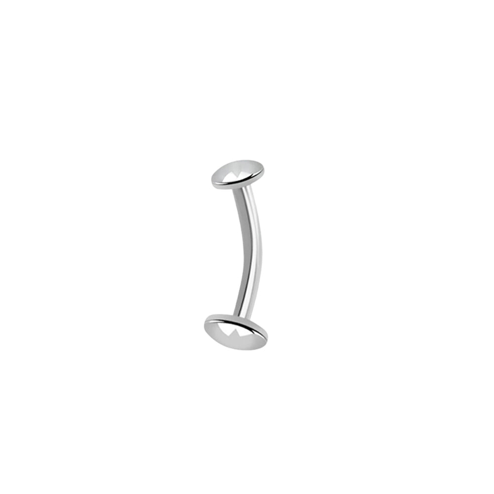 Titanium floating belly ring with flat dome top