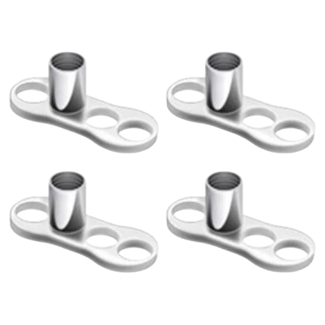 Surgical Steel 14 Gauge 2mm Rise Dermal Anchor Base with 3 Holes - photo 9
