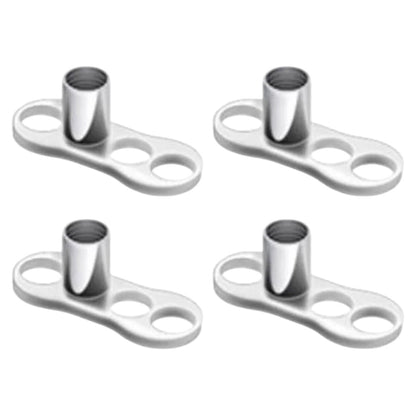 Surgical Steel 14 Gauge 2mm Rise Dermal Anchor Base with 3 Holes - photo 9