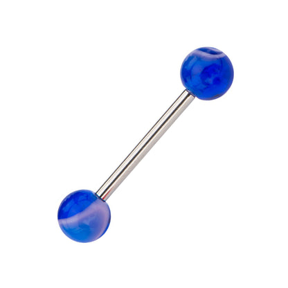 Surgical Steel Tongue Ring Straight Barbell 14 Gauge 5/8" - 4 Pack