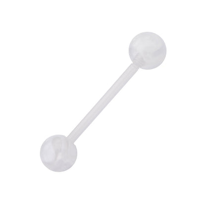 Surgical Steel Tongue Ring Straight Barbell 14 Gauge 5/8" - 4 Pack