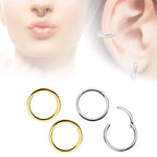 Surgical Steel 14 & 16 Gauge Hinged Segment Rings - Pair