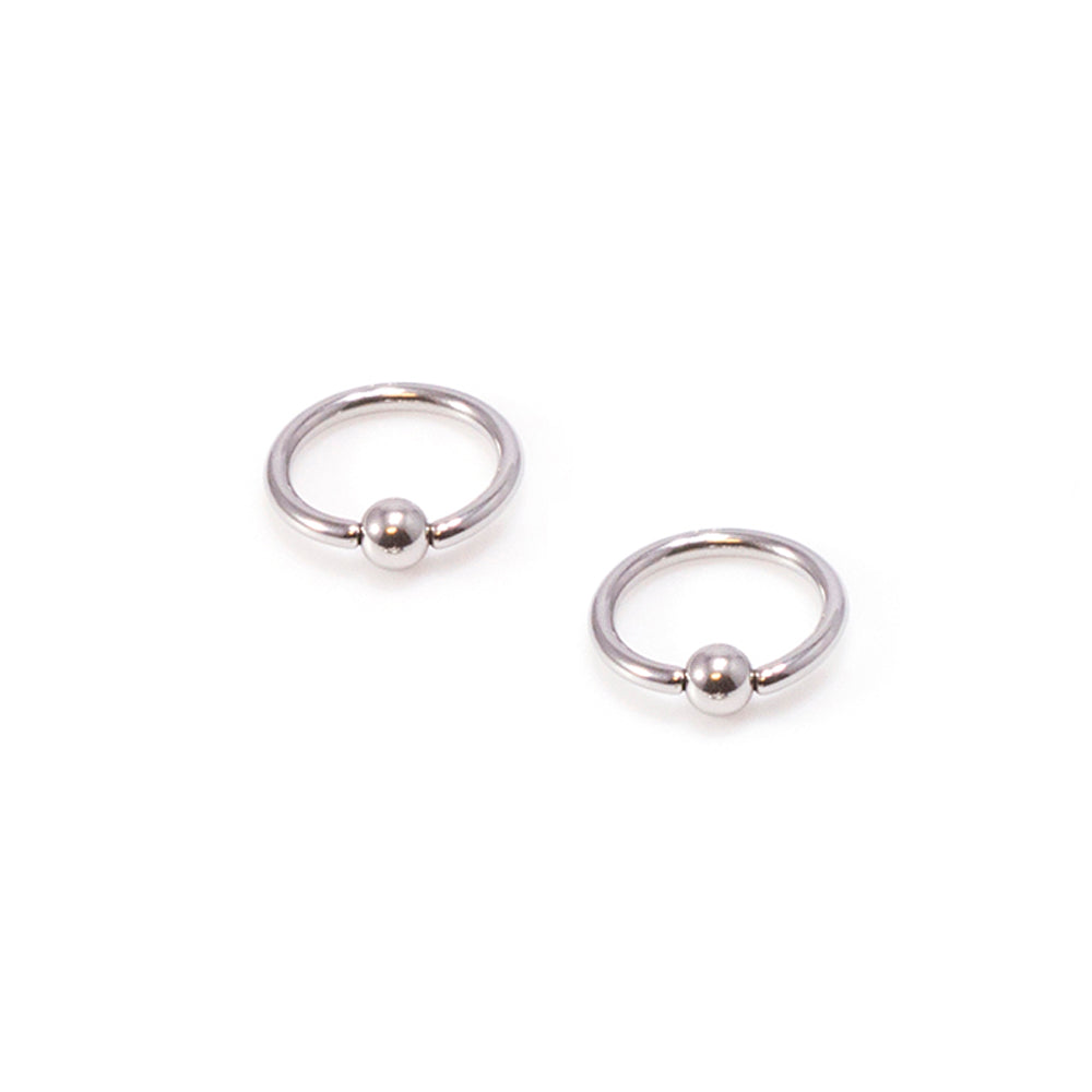Surgical Steel 14 & 16 Gauge Captive Bead Rings - 10 Pack