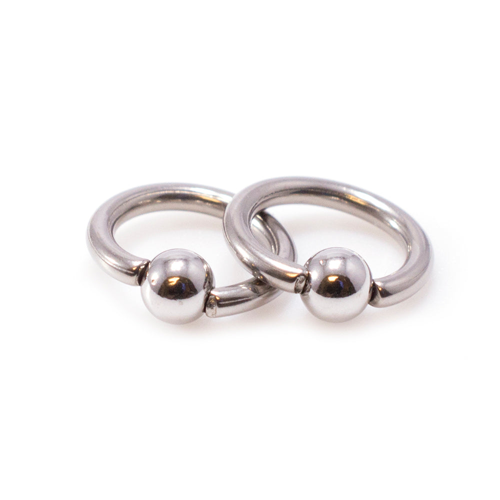 Surgical Steel 14 & 16 Gauge Captive Bead Rings - 10 Pack