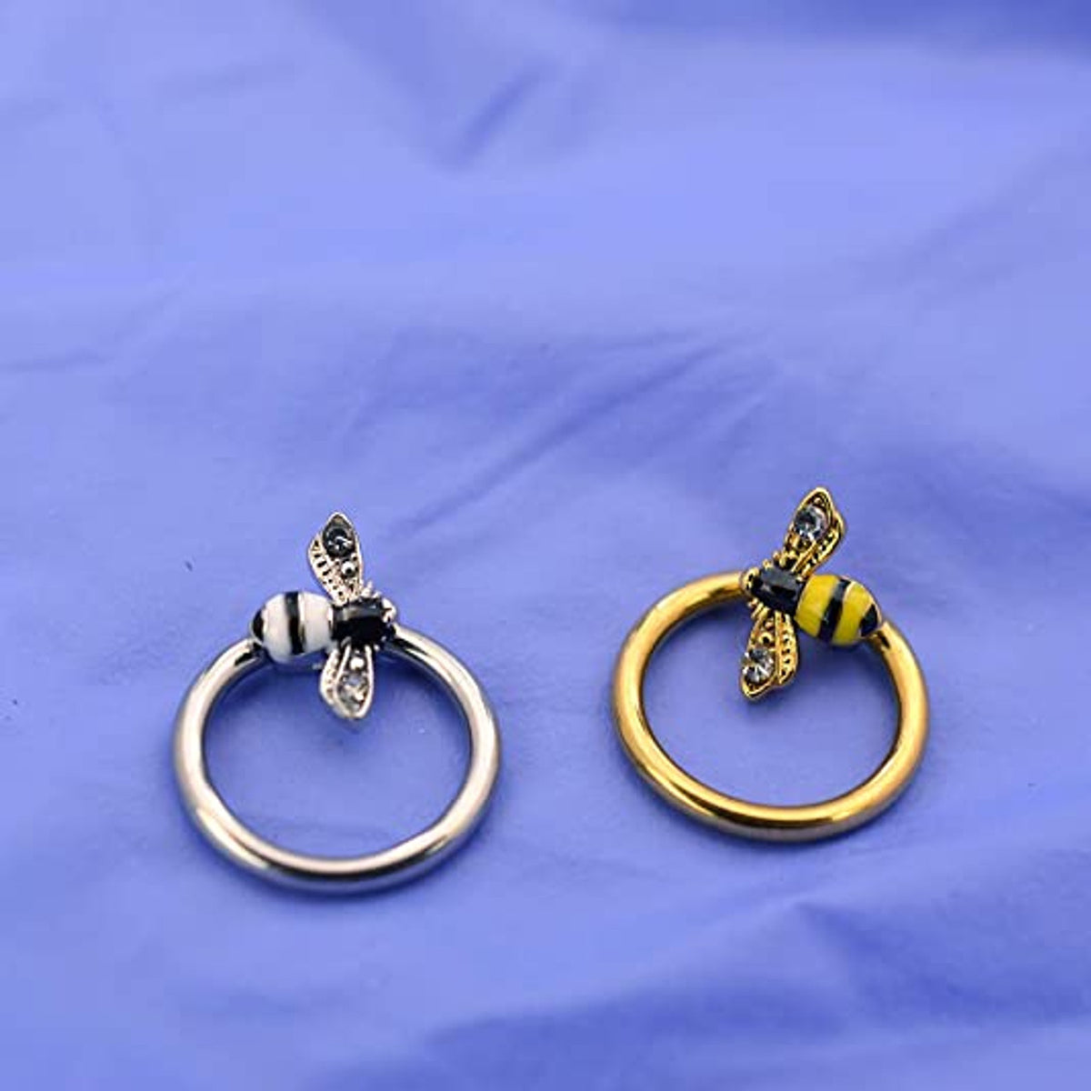 Surgical Steel Captive Bead Ring 16 Gauge 5/16" (8 mm) Bumble Bee - Kruelty - Photo 2