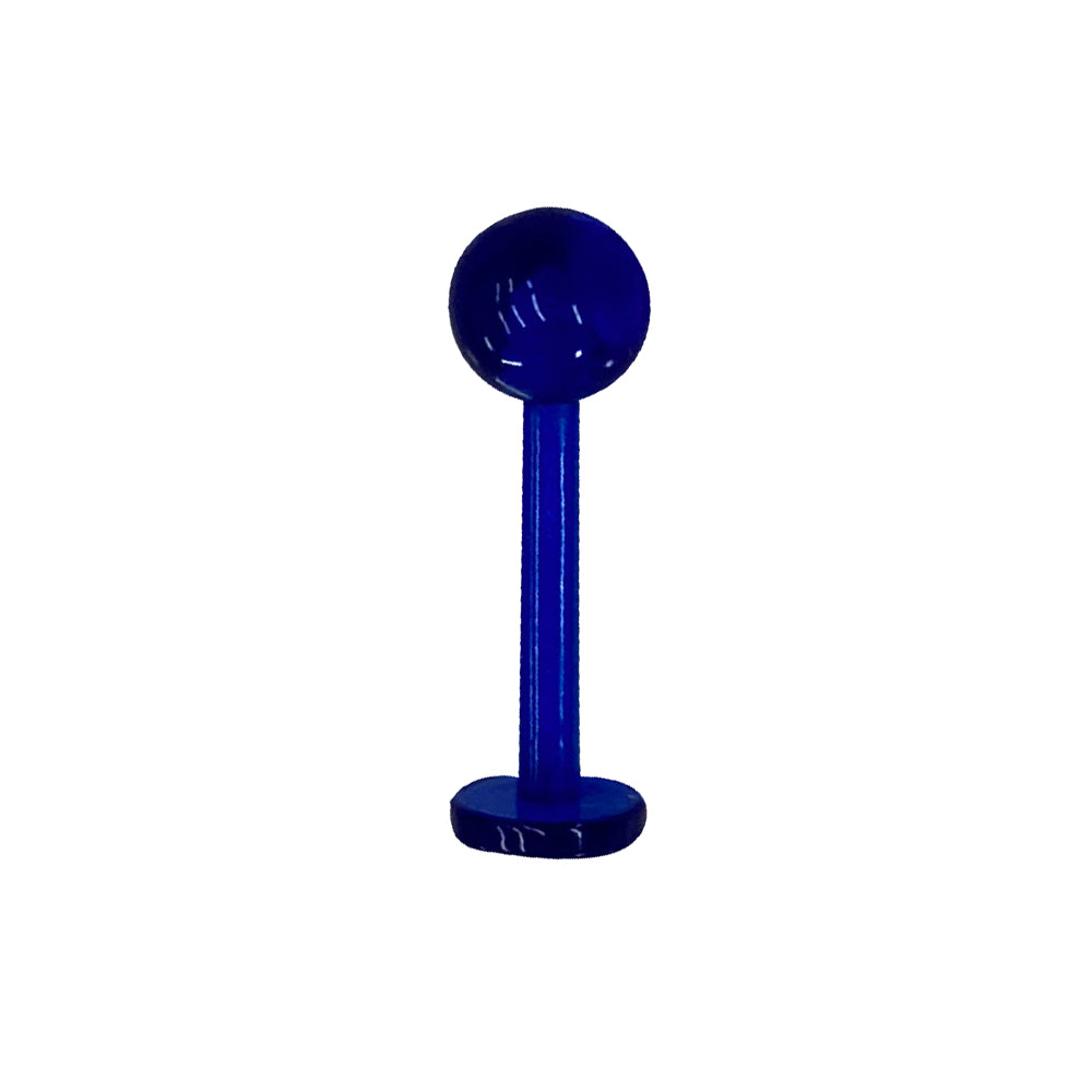 Acrylic 14 Gauge Hypoallergenic Labret Stud 10mm