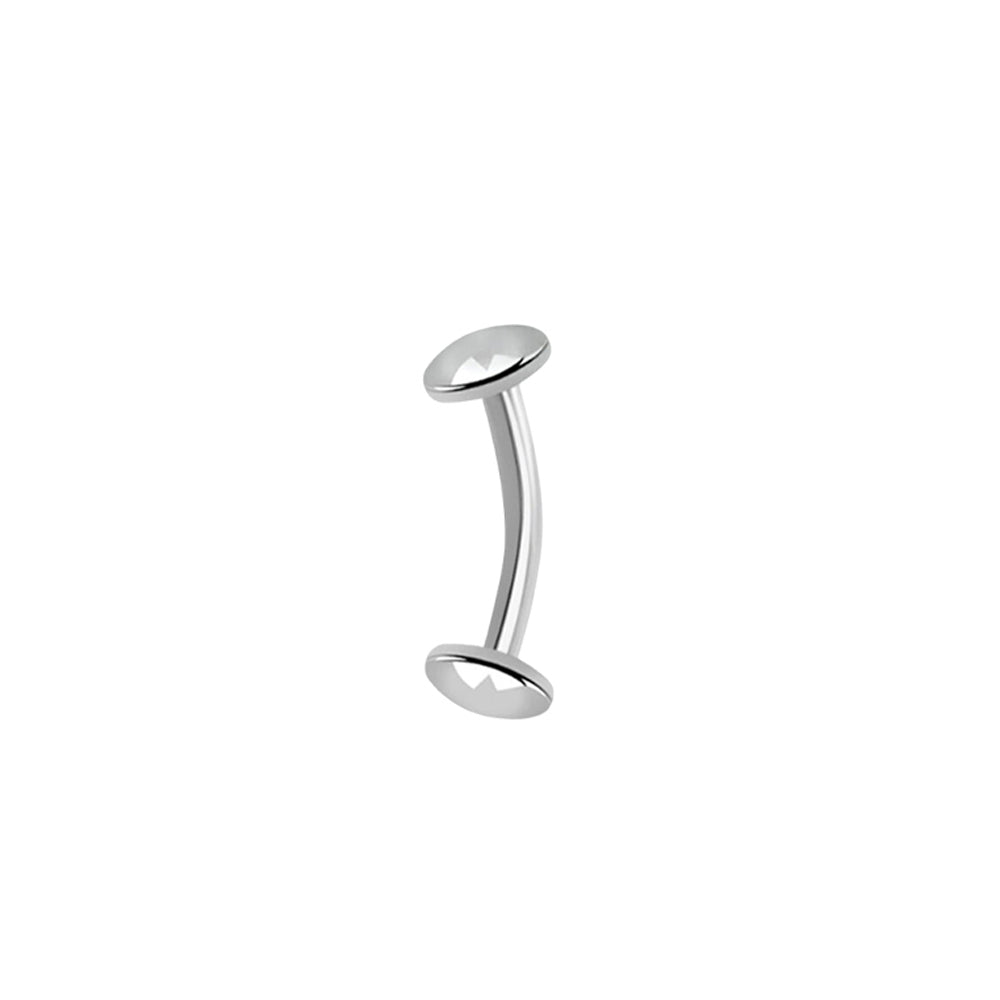 Titanium floating belly ring with flat dome top