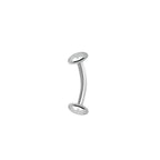 Titanium floating belly ring with flat dome top