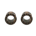 Wood 6 to 0 Gauge Double Flare Ear Plugs - Pair
