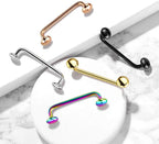 90 Degree Bent Surface Snake Eye Staple Barbells 16 Gauge & Flat Disk - Kruelty - Photo 3