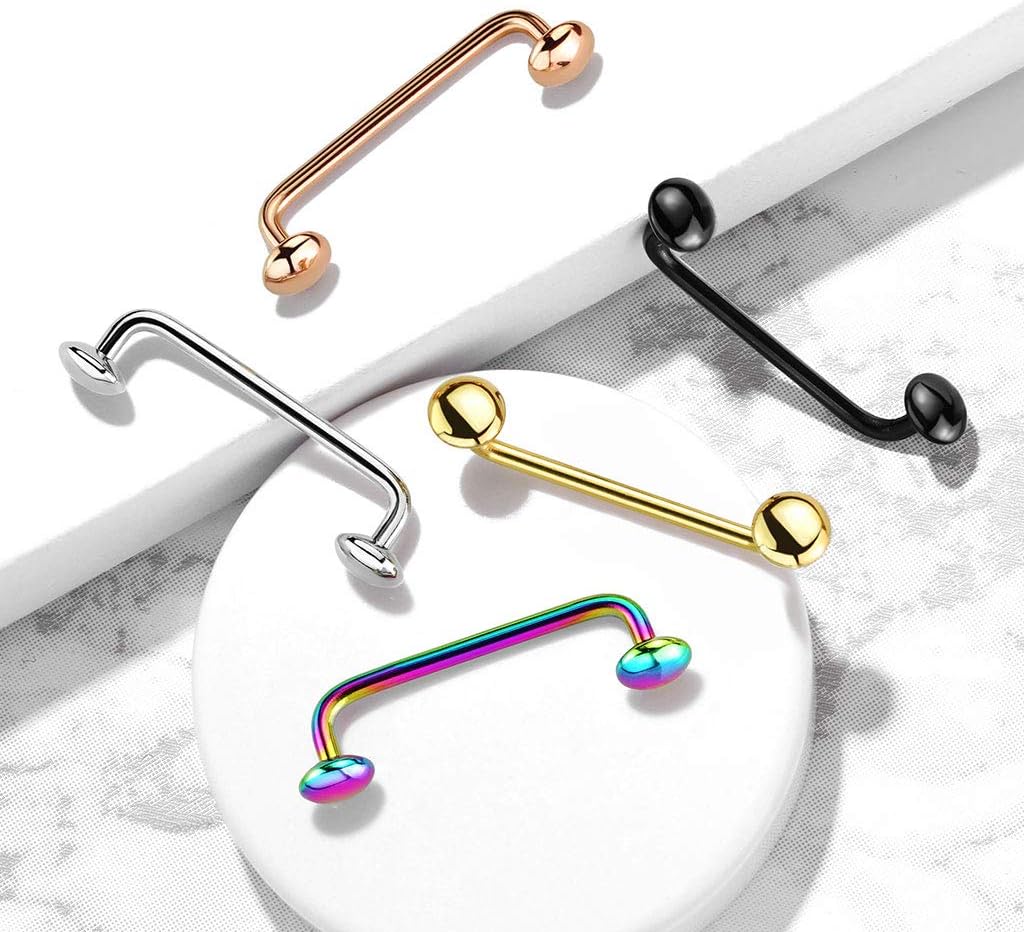 90 Degree Bent Surface Snake Eye Staple Barbells 16 Gauge & Flat Disk - Kruelty - Photo 3