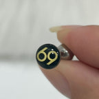 Surgical Steel 14 Gauge 5/8 Inch Tongue Barbell with 69 Logo - photo 3