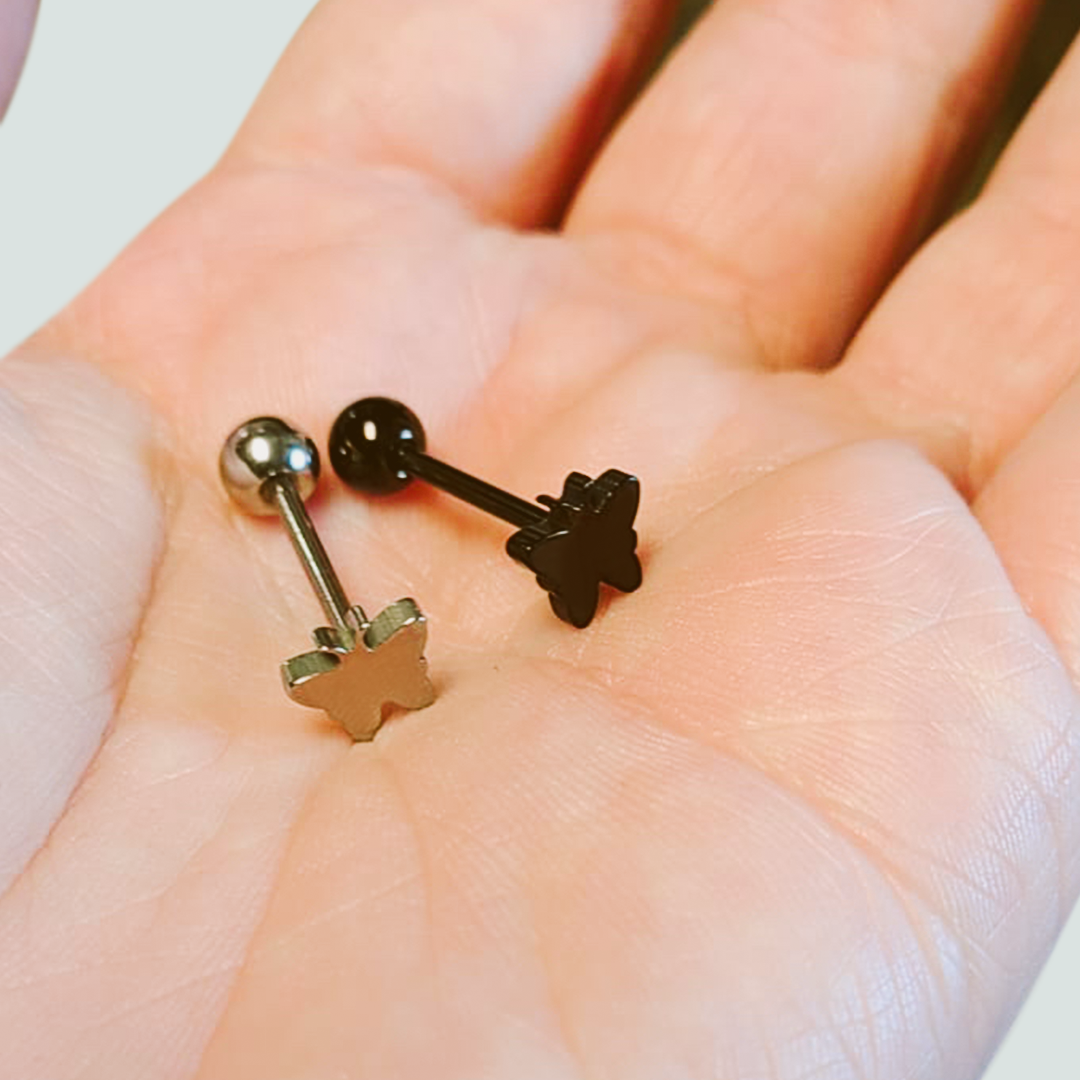 Surgical Steel 14 Gauge Tongue Barbell with Flat Butterfly - photo 6