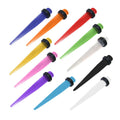 Acrylic 6 Gauge UV Glow Ear Stretching Tapers - Pair