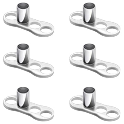 Surgical Steel 14 Gauge 2mm Rise Dermal Anchor Base with 3 Holes - photo 7