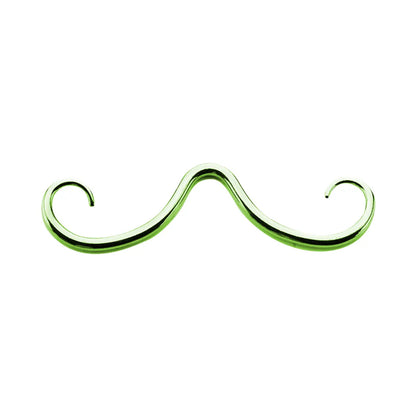 Surgical Steel Curly Mustache Septum Ring 16 or 14 Gauge 2-3/4" Long
