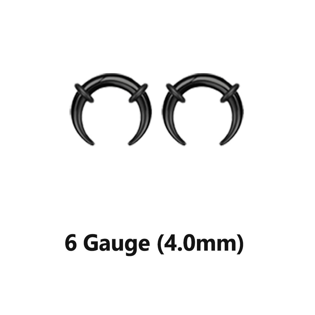 Acrylic Bull Horn Tapers Septum & Ear Plugs O-Rings - Pair - Kruelty - Photo 8