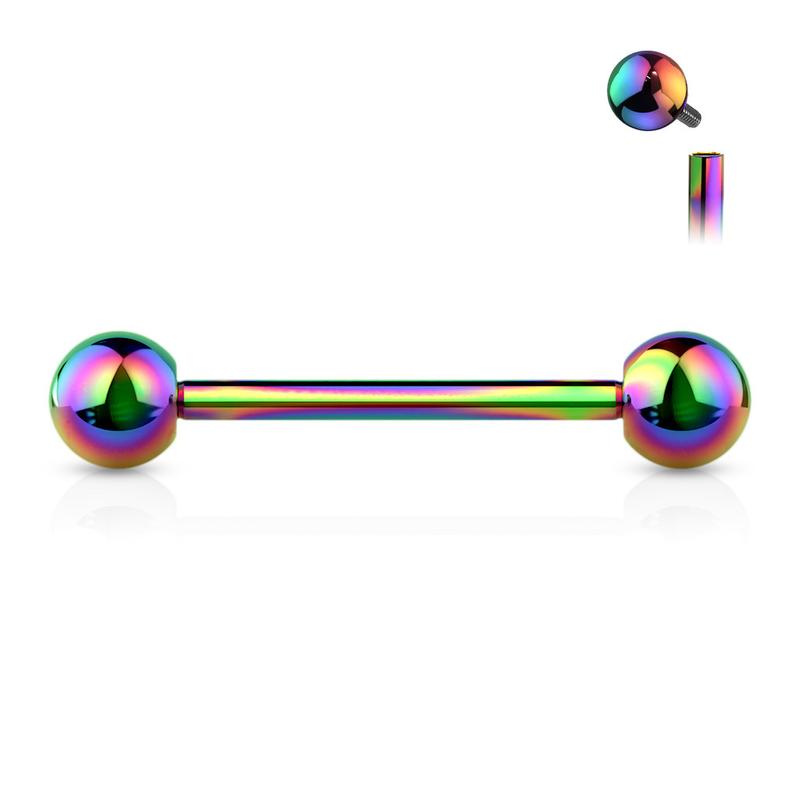 Titanium Internally Threaded Straight Barbell 16 Gauge - 7 Colors - Kruelty - Photo 12