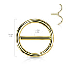 Surgical Steel Nipple Ring Hoop 14 Gauge with Dual Hinge - Pair - Kruelty - Photo 7