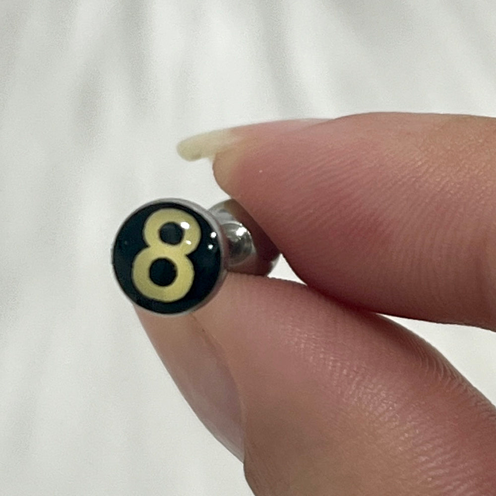 Surgical Steel 14 Gauge 5/8 Inch Tongue Barbell with 8 Logo - photo 2