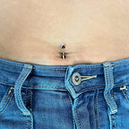 Surgical Steel 14 Gauge Spike Curved Belly Button Ring