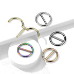 Surgical Steel Nipple Ring Hoop 14 Gauge with Dual Hinge - Pair - Kruelty - Photo 8