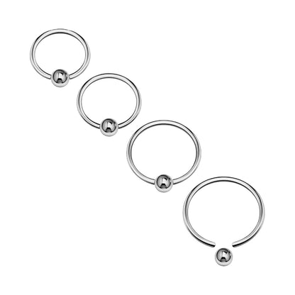 Surgical Steel 8 Gauge Captive Bead Ring with Closure Ball - photo 3