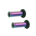 Titanium 8 Gauge Rainbow Single Flare Ear Tunnels - Pair