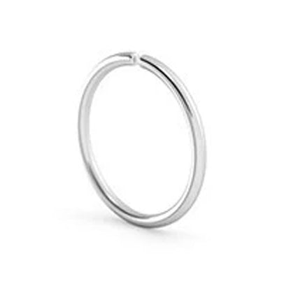 Surgical Steel Nose Hoop Ring 22 & 20 Gauge - Silver or Gold - 6 Pack