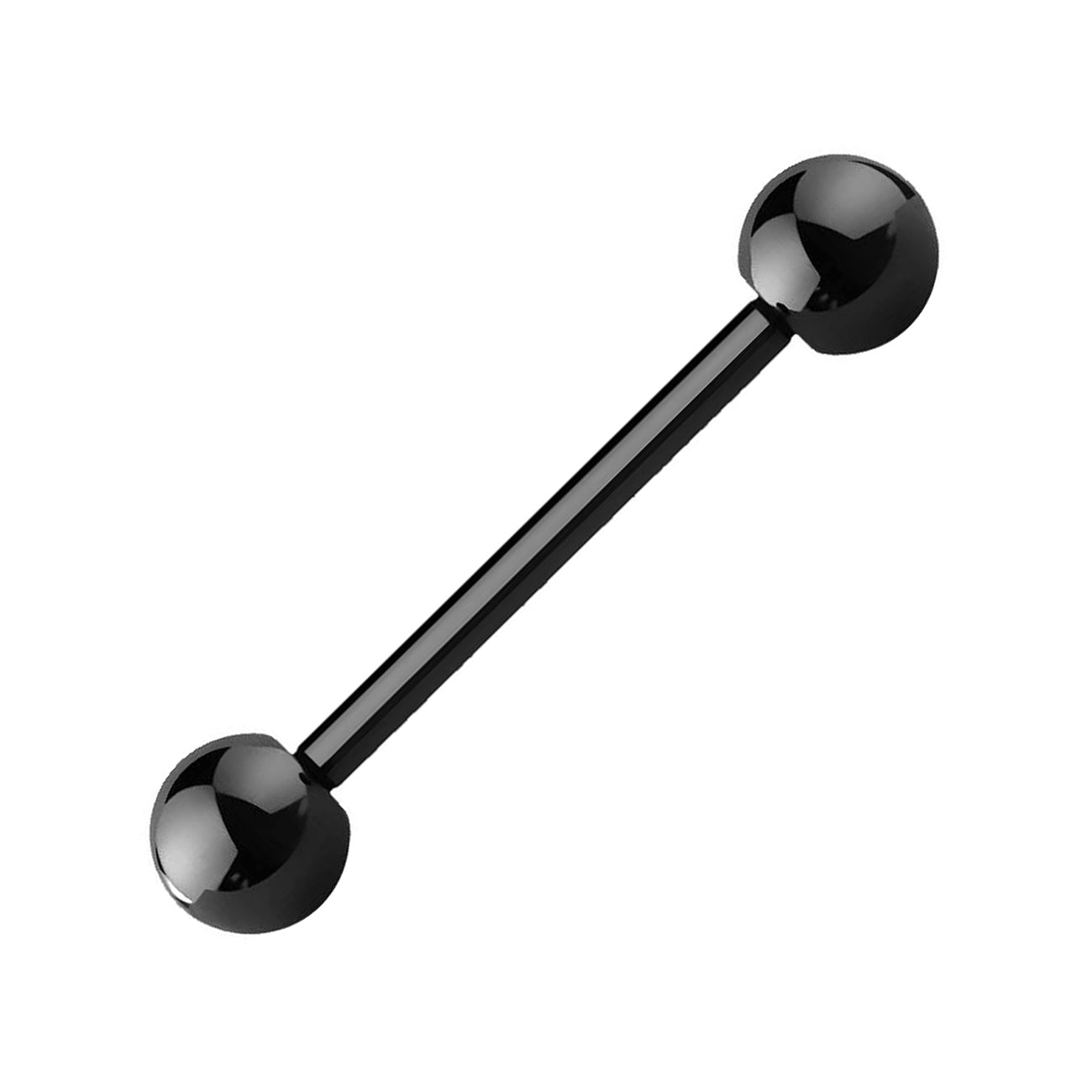 Surgical Steel Anodize Tongue Ring Straight Barbell 14 Gauge - 10 Pack