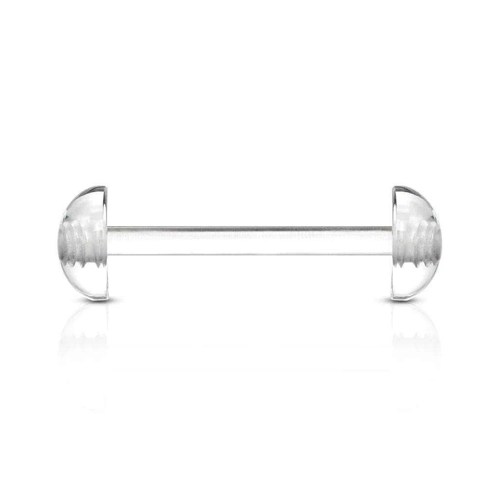 Bio-Flex Flexible Barbell Clear Retainer 14 Gauge Tongue - 10 Pack - Kruelty - Photo 4